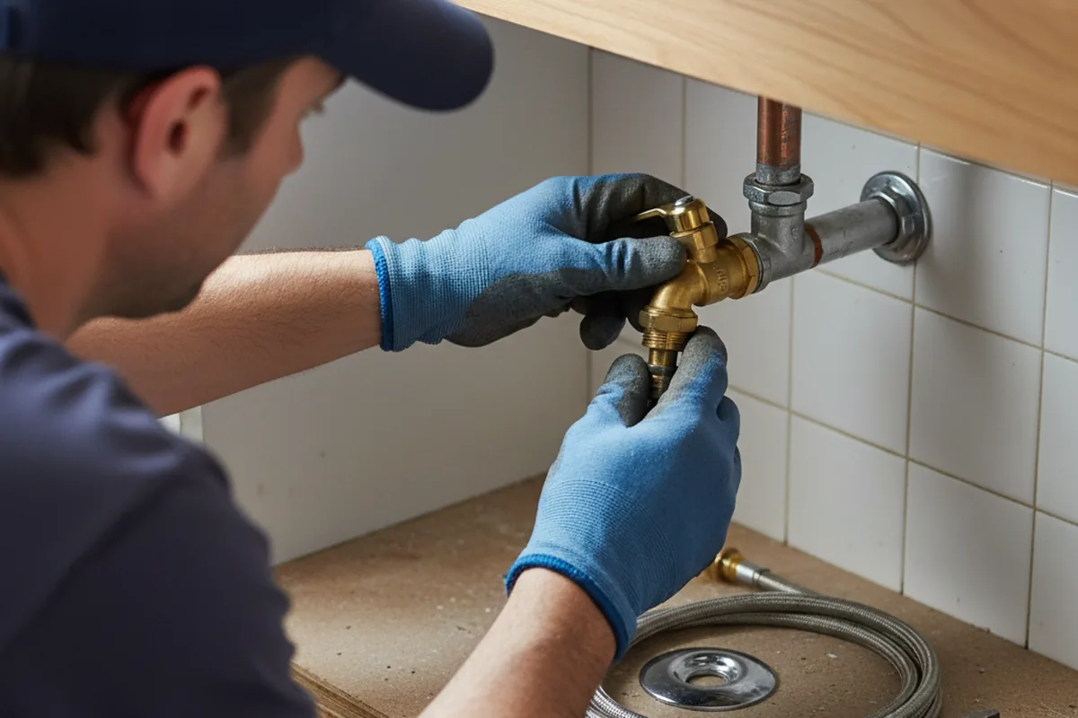 Shutoff valve and fitting work during Emergency Plumbing in Tacna